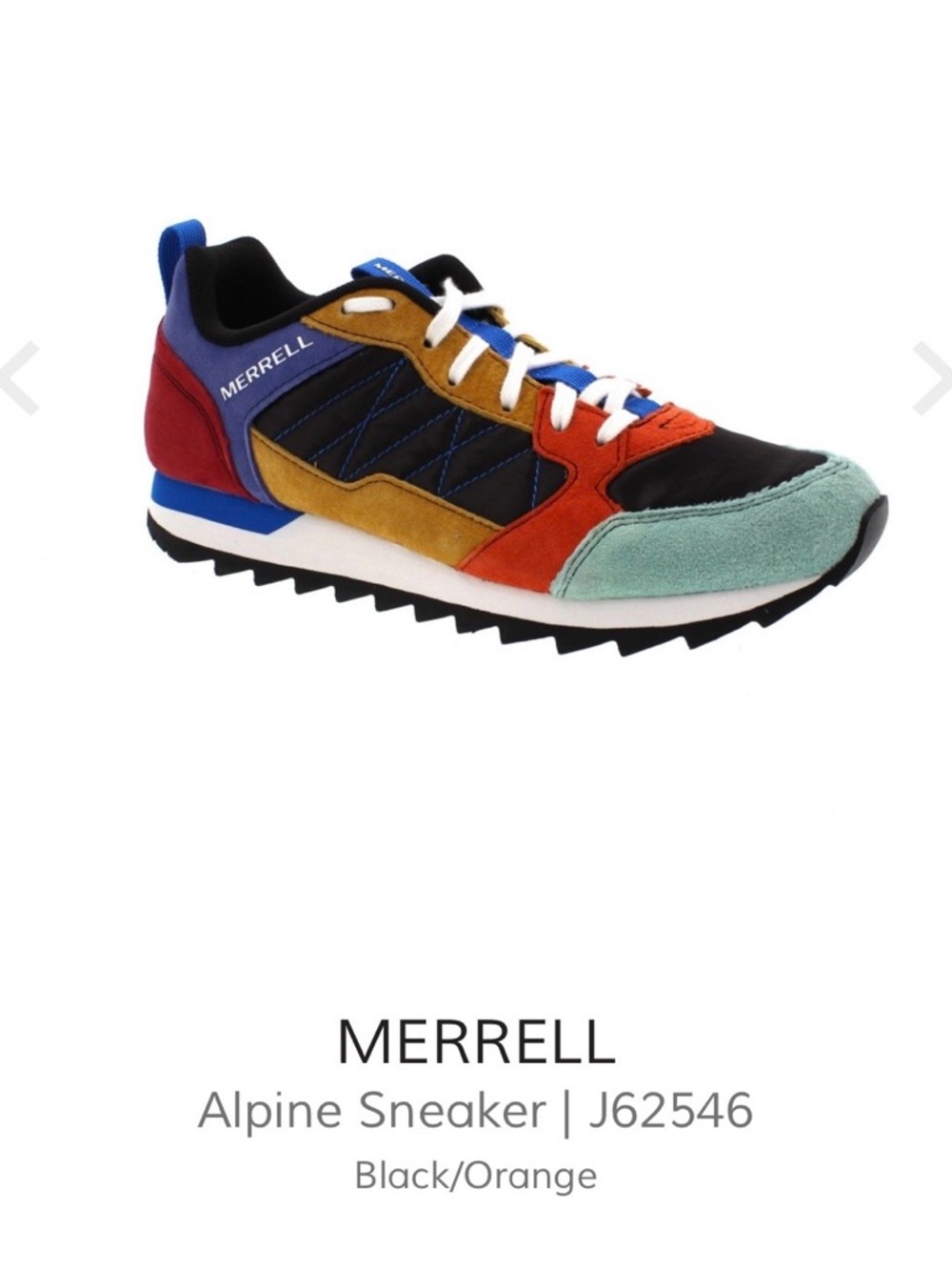 Merrell Women’s Blue, Orange & Mint Suede Accent Sneakers - Picture 7 of 7